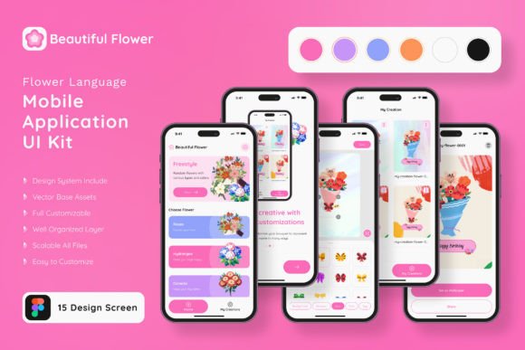Crafting a Blooming Mobile Experience: The Flower Language UI KIT