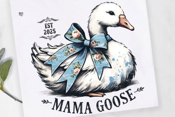 Discover the Charming Coquette Mama Goose Est PNG 2025 Design