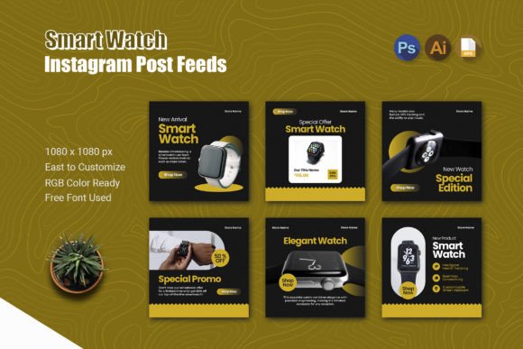 Smart Watch Instagram Post Template: Make Your Feed Pop