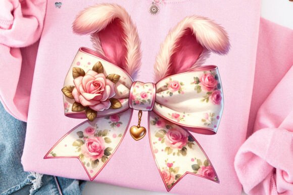 Springtime Charm: Designing with Easter Bow Roses PNG Bunny Ears