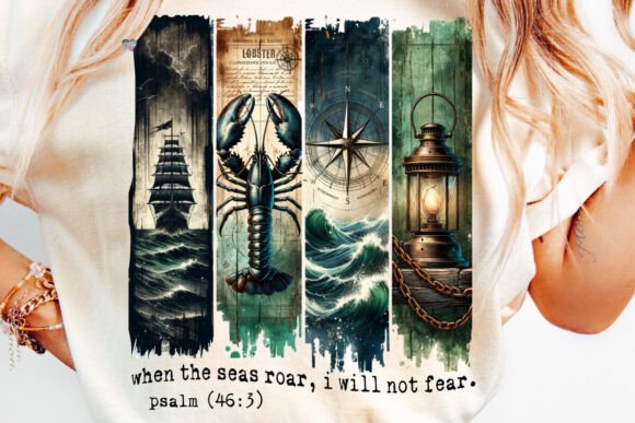 Stormy Seas Christian PNG Brushstrokes: A Faith-Based Design Asset