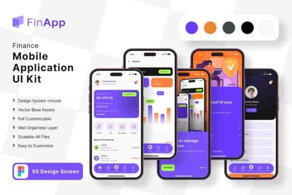 Streamline Your Finance App Design with FinApp UI KIT