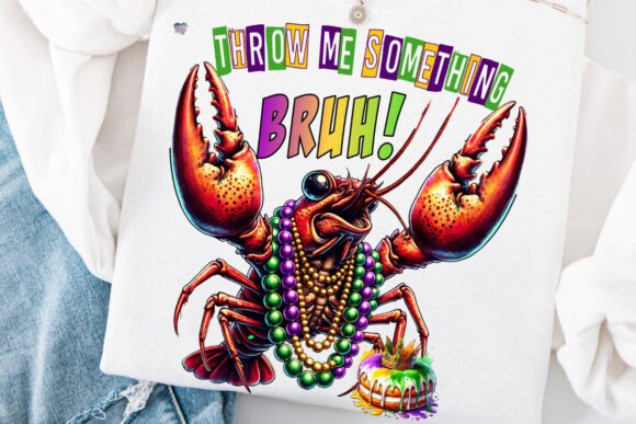 Throw Me Something Bruh: A Vintage Mardi Gras PNG for Designers