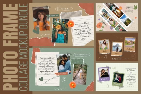 Transform Visual Storytelling with the Photo Frame Collage Mockup Bundle
