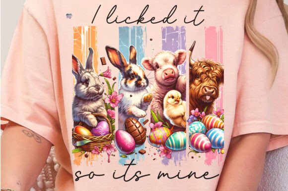Trendy Easter Cow Bunny PNG: Brushstroke Charm for Spring